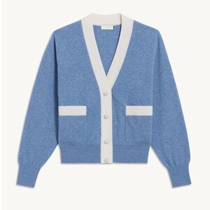Sandro Pointelle Knit Cardigan